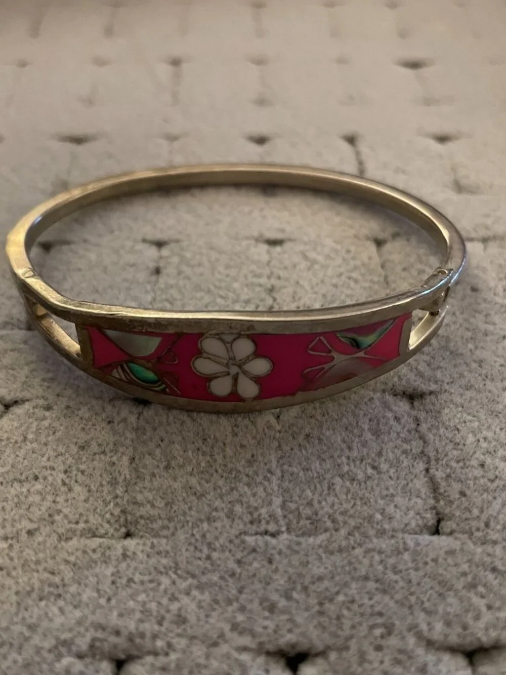 Taxco Bracelet Silver Flower Floral Handmade Mexico 14 grams 1940s - 1960s GUC